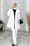 Feyza Ceket Takım Beyaz