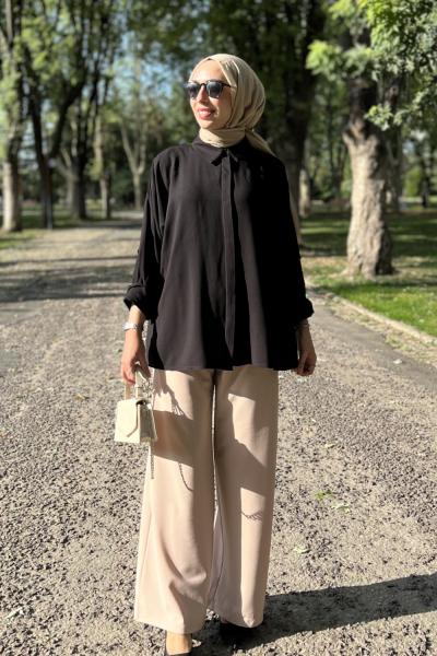 Gamze Gömlek Siyah
