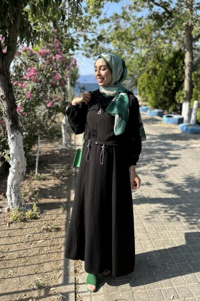 Gökçe Ceketli Elbise  Siyah