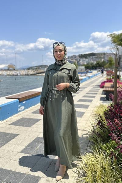 Gökçe Ceketli Elbise  Yeşil