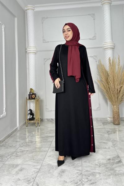 Günay Elbise  Siyah Bordo