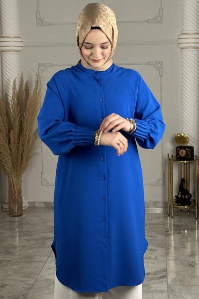 Güzin Linda Gömlek  Mavi