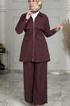 Hazan Ceketli Takım Bordo