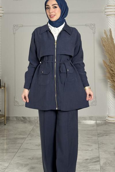 Hazan ceketli Takım Lacivert