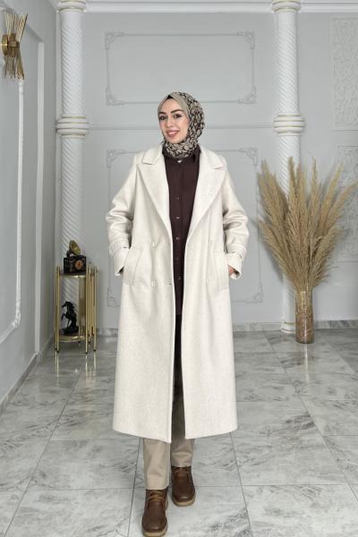 Hazen Kaşe Kaban Krem