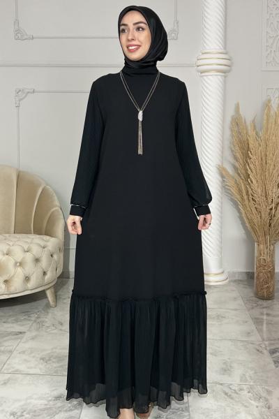 İnci abiye Siyah