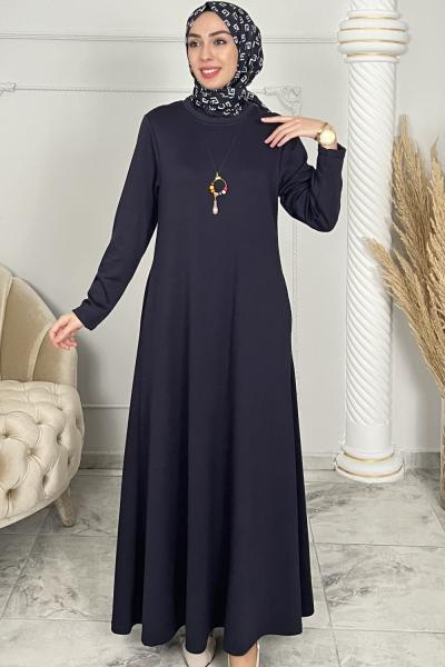 Kolye Hediyeli Esin Elbise  Füme