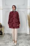 Merve Süet tunik Bordo