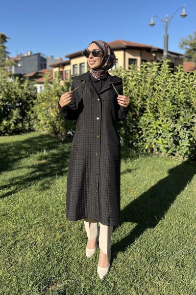 Mine Kapitone Yelek Siyah