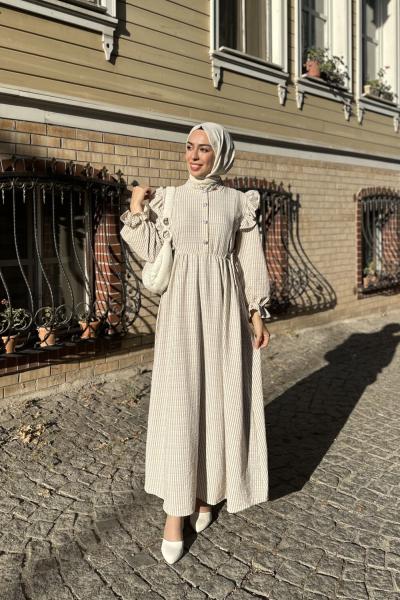 Selin Elbise  Kahverengi