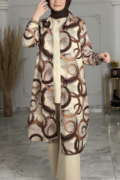 Sema Üçlü Takım  Kahverengi