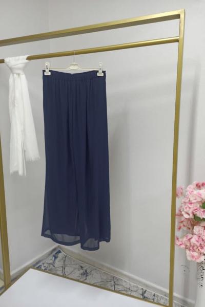 Şifon Pantolon Lacivert Lacivert