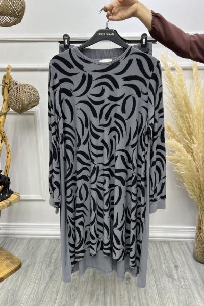 Sinem Sandy Takım Gri