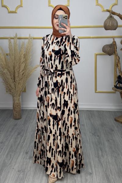 Yağmur Elbise Siyah Kahverengi