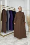 Yeşim Elbise  Kahverengi