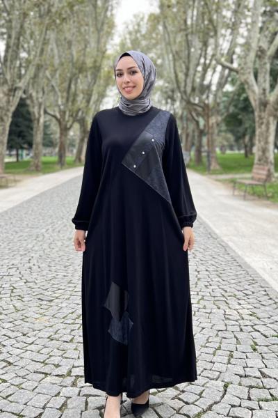 Zambak Elbise  Siyah