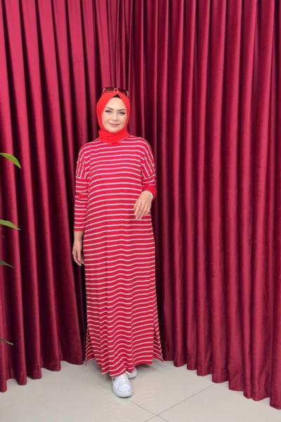 COMFY PENYE ELBİSE - KIRMIZI