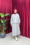 HİRA ETEKLİ TAKIM - GRİ