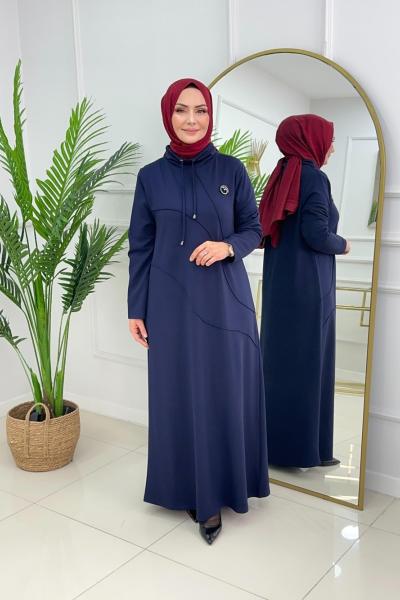 SEREN OYSHO ELBİSE - LACİVERT