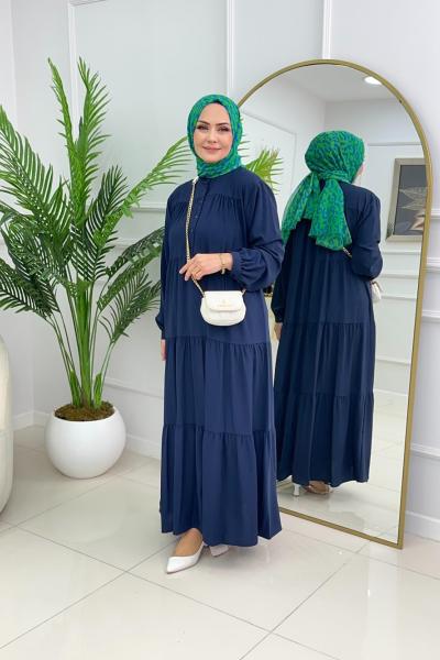 SEVİM ELBİSE - LACİVERT