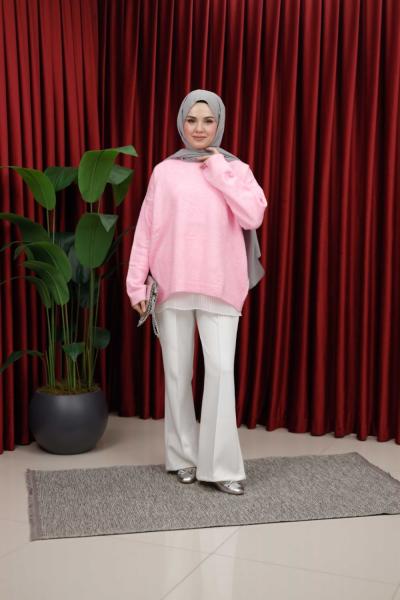 TRİKO KAZAK - PEMBE