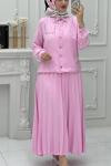 Hazal Etek Takım Pembe
