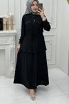 Selmira Etek Takım Siyah