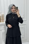 Selmira Etek Takım Siyah