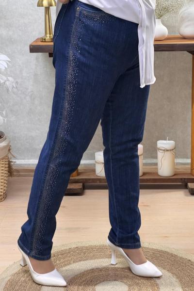 AKSU TAŞLI KOT PANTOLON Mavi