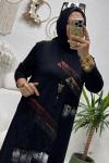 AMATİS MAXİ BOY TUNİK TAKIM Siyah