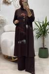 AMATİS MAXİ BOY TUNİK TAKIM Kahverengi