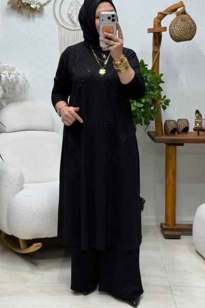 ASİL TAŞLI TAKIM Siyah