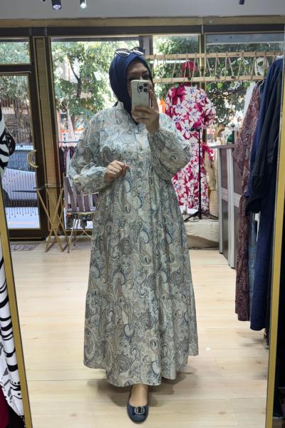 AYLİZ ELBİSE  Ekru