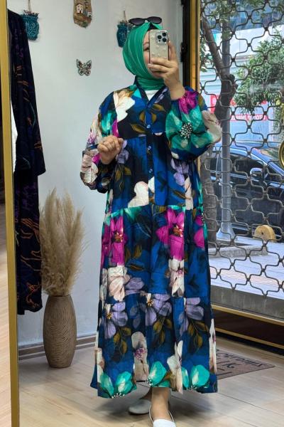 Burcu elbise  Lacivert