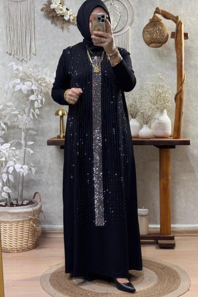 DEFİNED ELBİSE   [gümüş ] Gri Siyah