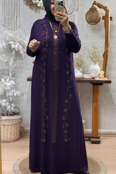 DUNİSİ ELBİSE Mor