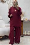 EBRU DÜĞME TAKIM Vişne