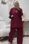 EBRU DÜĞME TAKIM Vişne