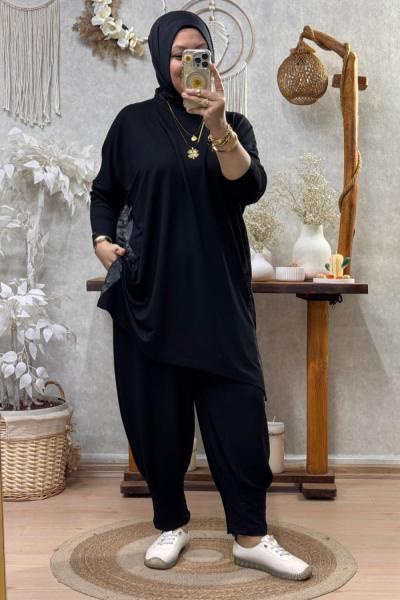 ESİLAY ŞALVAR TAKIM Siyah