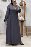 ESME KEMERLİ ELBİSE Antrasit