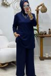HANIMELİ TAŞLI TAKIM  Lacivert