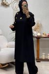 HANZADE DÜĞMELİ TAKIM Siyah