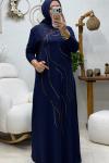 HARE TAŞLI ELBİSE  Lacivert