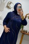 HARE TAŞLI ELBİSE  Lacivert