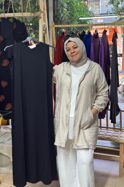 İÇLİK ELBİSE  Siyah