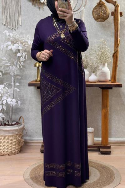 İNCİLA ELBİSE  Mor