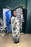 KETEN KİMONO TAKIM Siyah