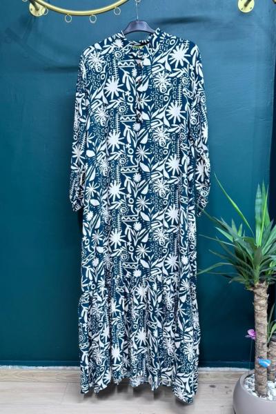 KUMSAL ELBİSE Petrol Yeşili