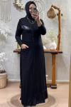 LARA TAŞLI ELBİSE Siyah