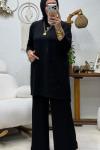 LEYLA TAŞLI TAKIM Siyah
